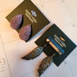 Simply Vera Wang earrings 2 pairs